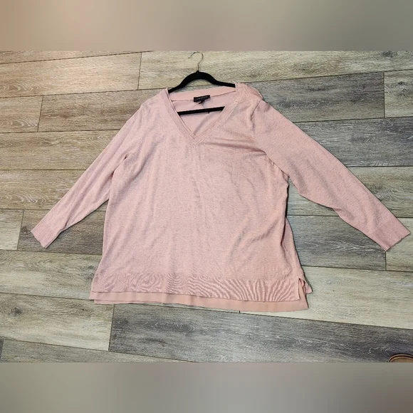Lane Bryant Soft Pink Knit Top - Picture 5 of 5